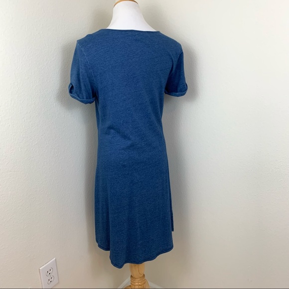 ✨5 FOR $25✨ Anthro Holding Horses Blue Knit T-shirt Dress - Picture 4 of 9